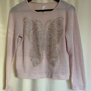 Knit Works Butterfly Sparkly Sweater